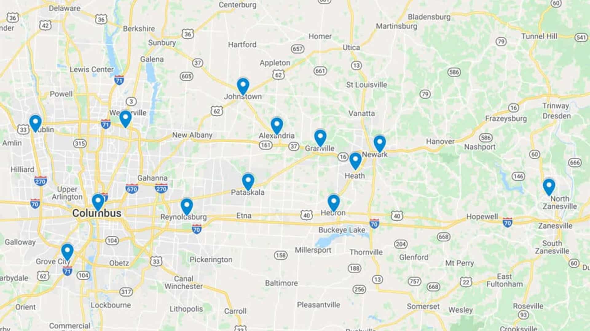 Dor-Mar Areas Served in Ohio